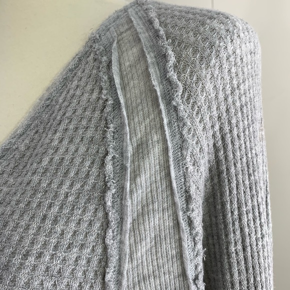 Free People S We the Free Grey thermal  tunic - Picture 6 of 8